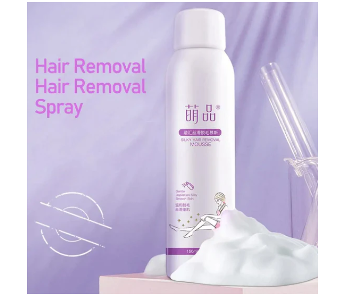 Silky Hair Removal Mousse 150ml bottle with foam