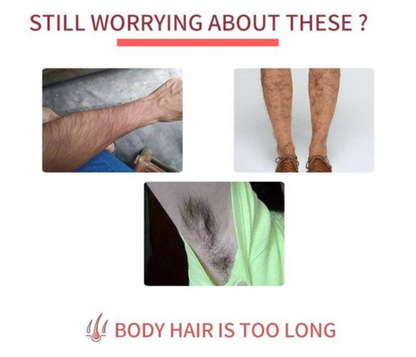 Before: unwanted body hair on legs, arms and underarms