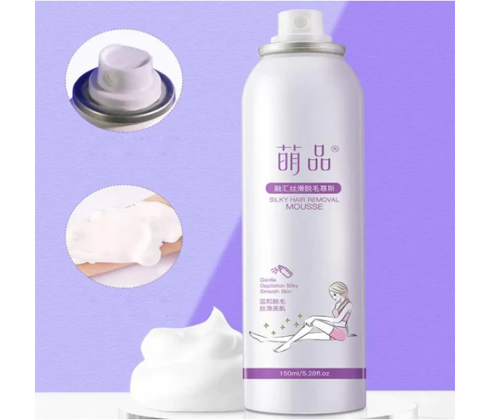 Spray nozzle and silky mousse foam texture close-up