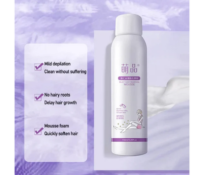 Benefits: mild depilation, no hairy roots, mousse foam quickly softens hair