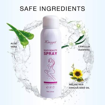 2 BOTTLES of Silky Hair Removal Spray – Painless Hair Removal Spray 150ml